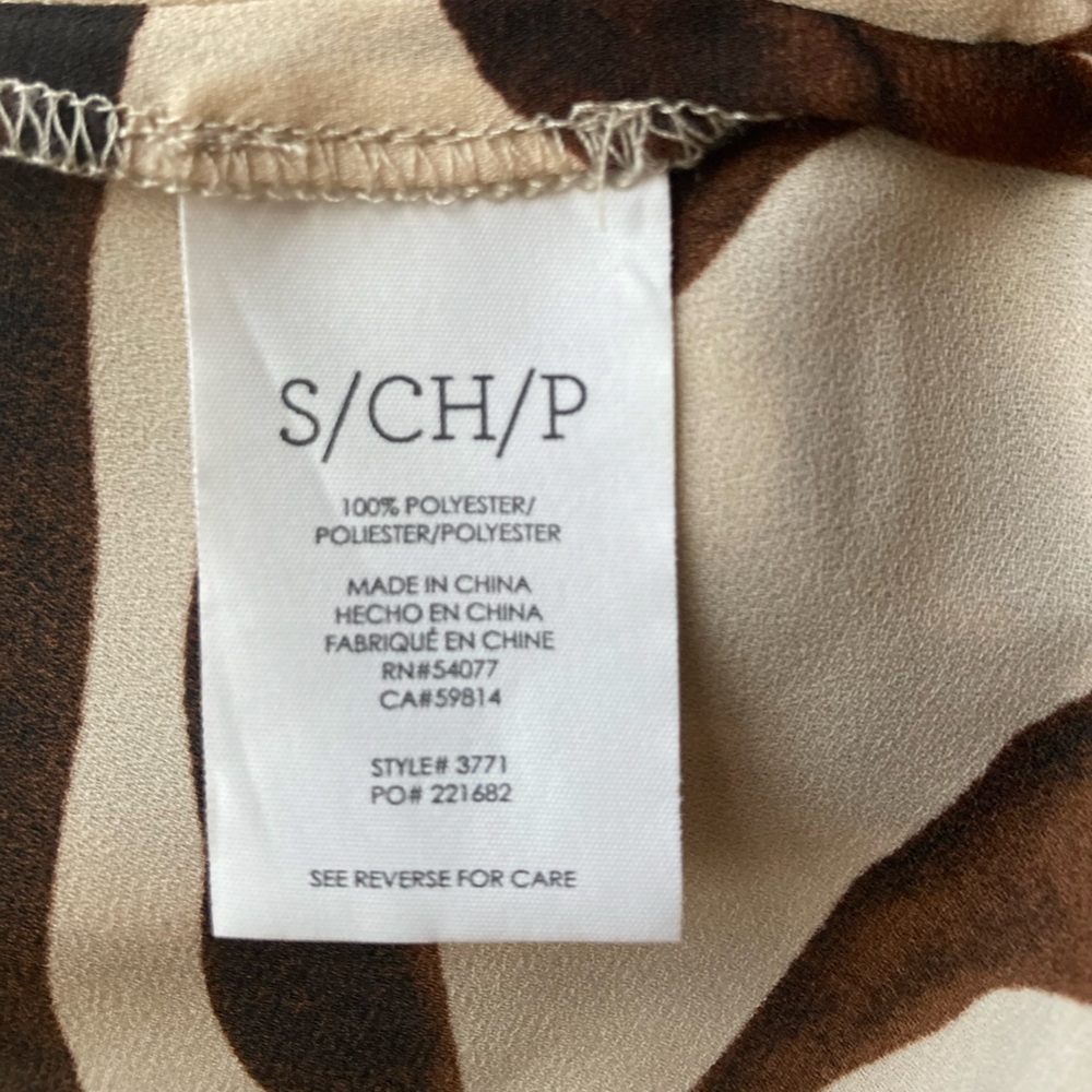 Cabi Animal Print Top With Flutter Sleeves, Size … - image 8